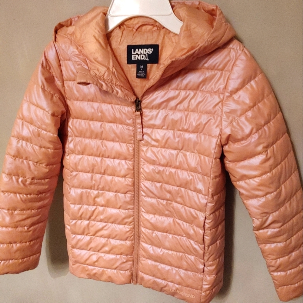 Lands' End Kids' Pink Puffer Jacket